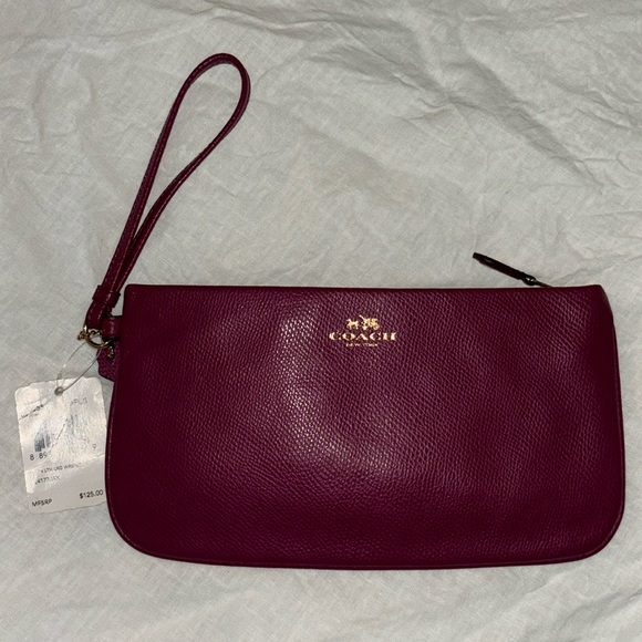 Hot Pink Coach Wristlet - Picture 1 of 4